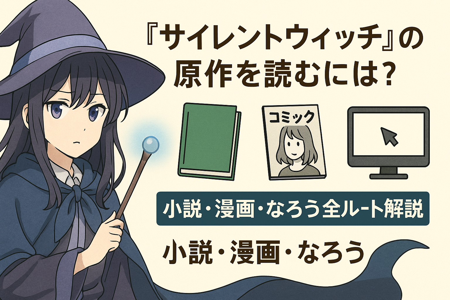 『サイレントウィッチ』の原作を読むには？小説・漫画・なろう全ルート解説📖