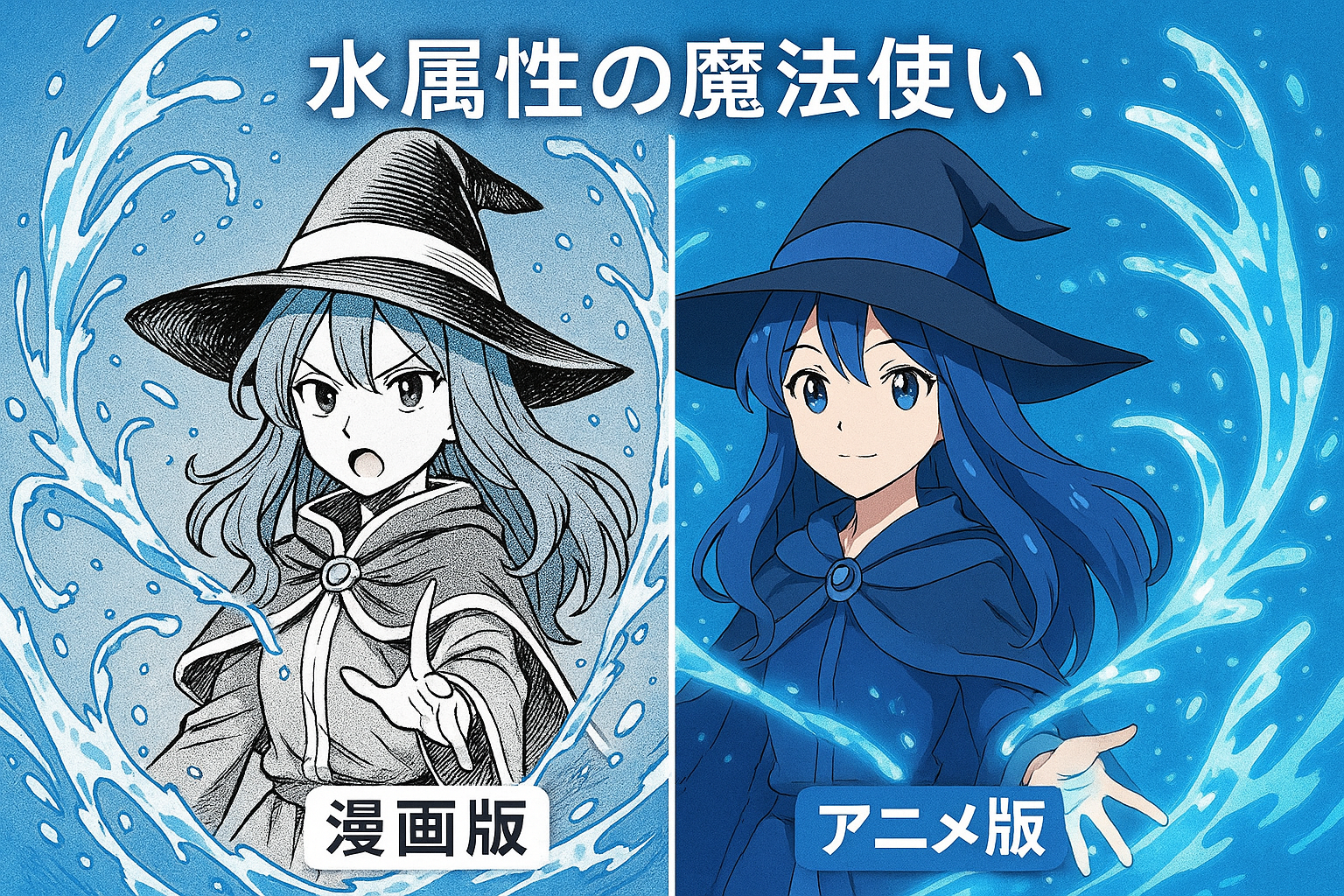「水属性の魔法使い」漫画版とアニメ版の違いを徹底比較