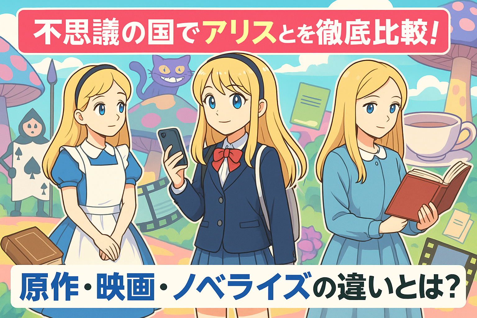 『不思議の国でアリスと』の原作はどこまで反映？ノベライズとの違いも比較！
