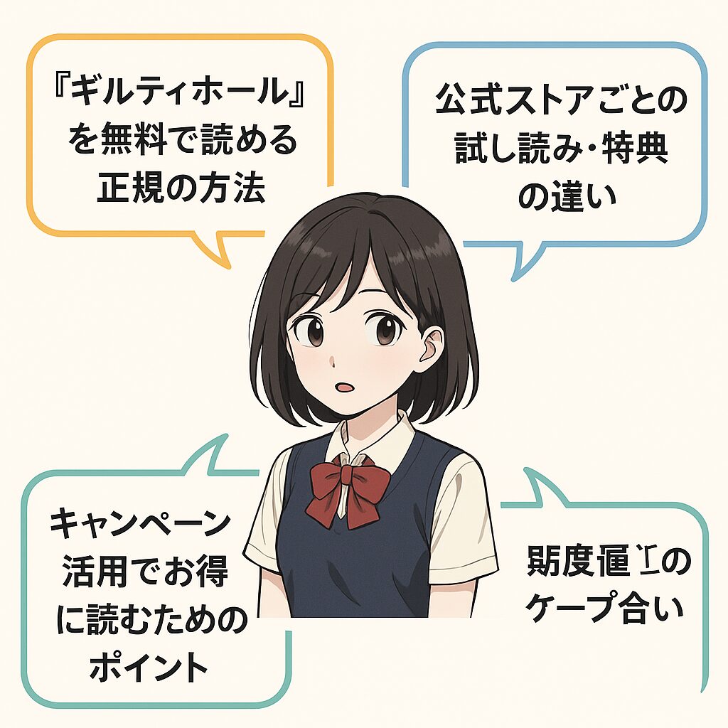 『ギルティホール』を無料で読む方法はある？公式配信サービスまとめ