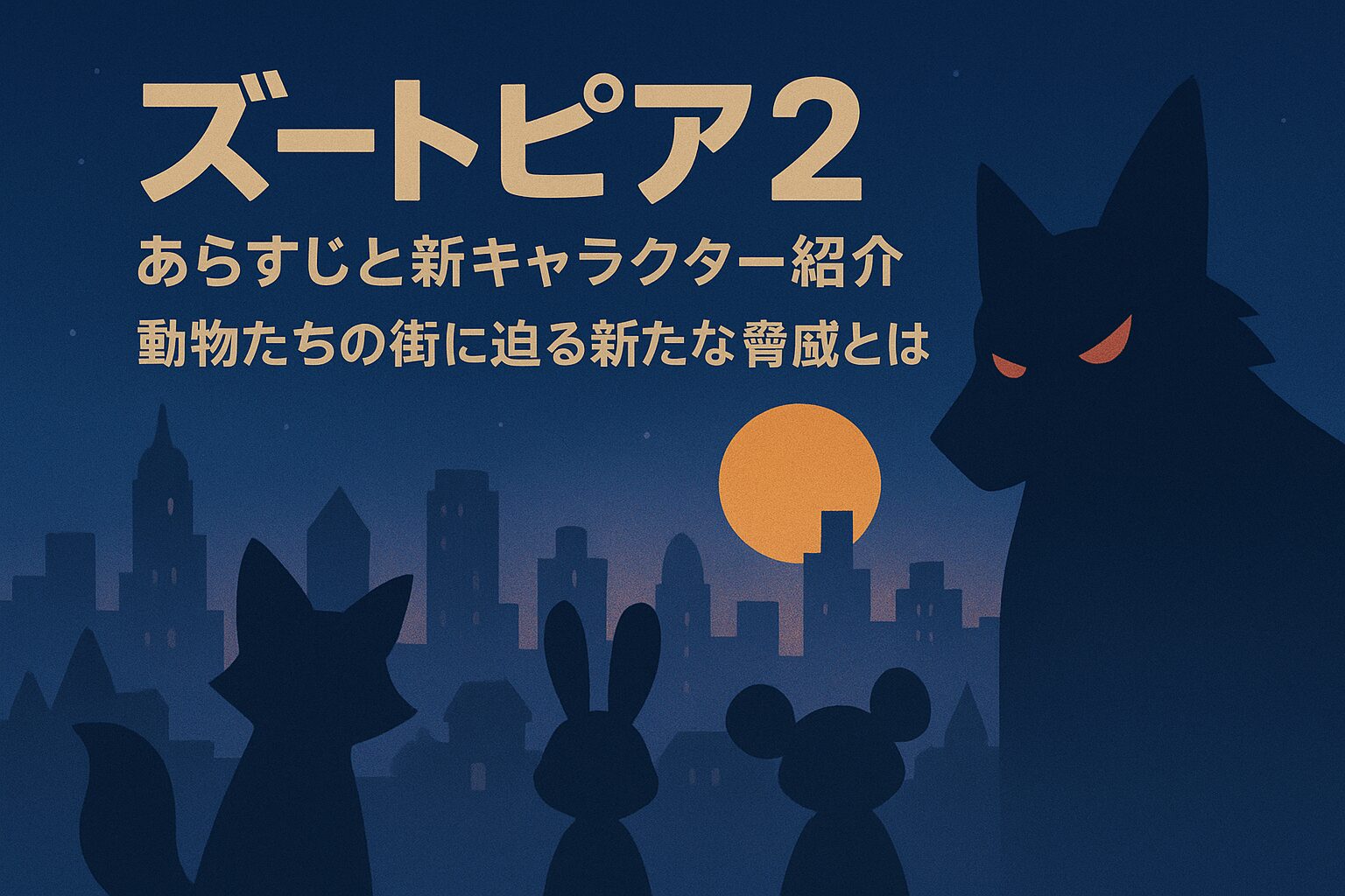 『ズートピア2』あらすじと新キャラクター紹介｜動物たちの街に迫る新たな脅威とは？