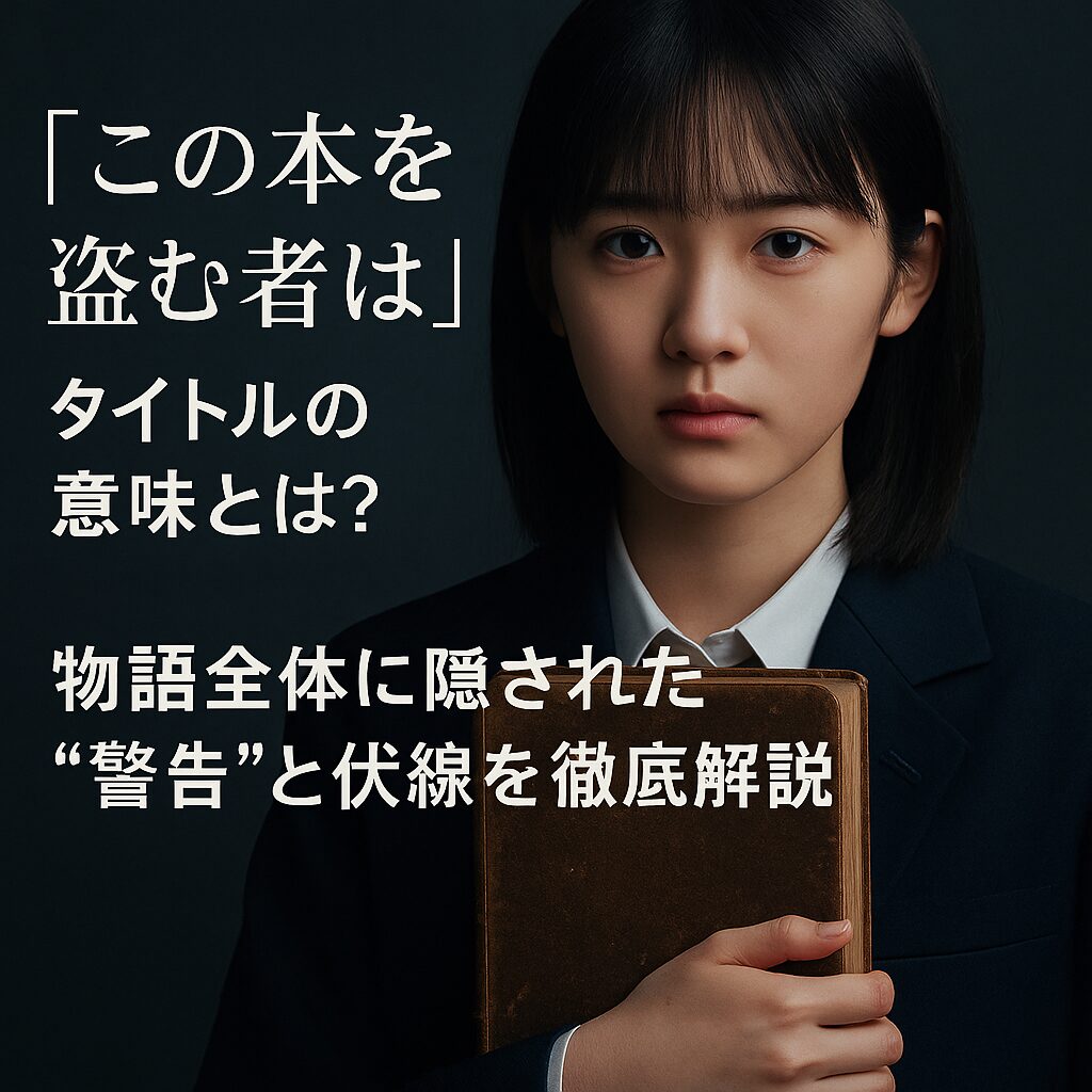 🧩『この本を盗む者は』タイトルの意味とは？物語全体に隠された“警告”と伏線を徹底解説