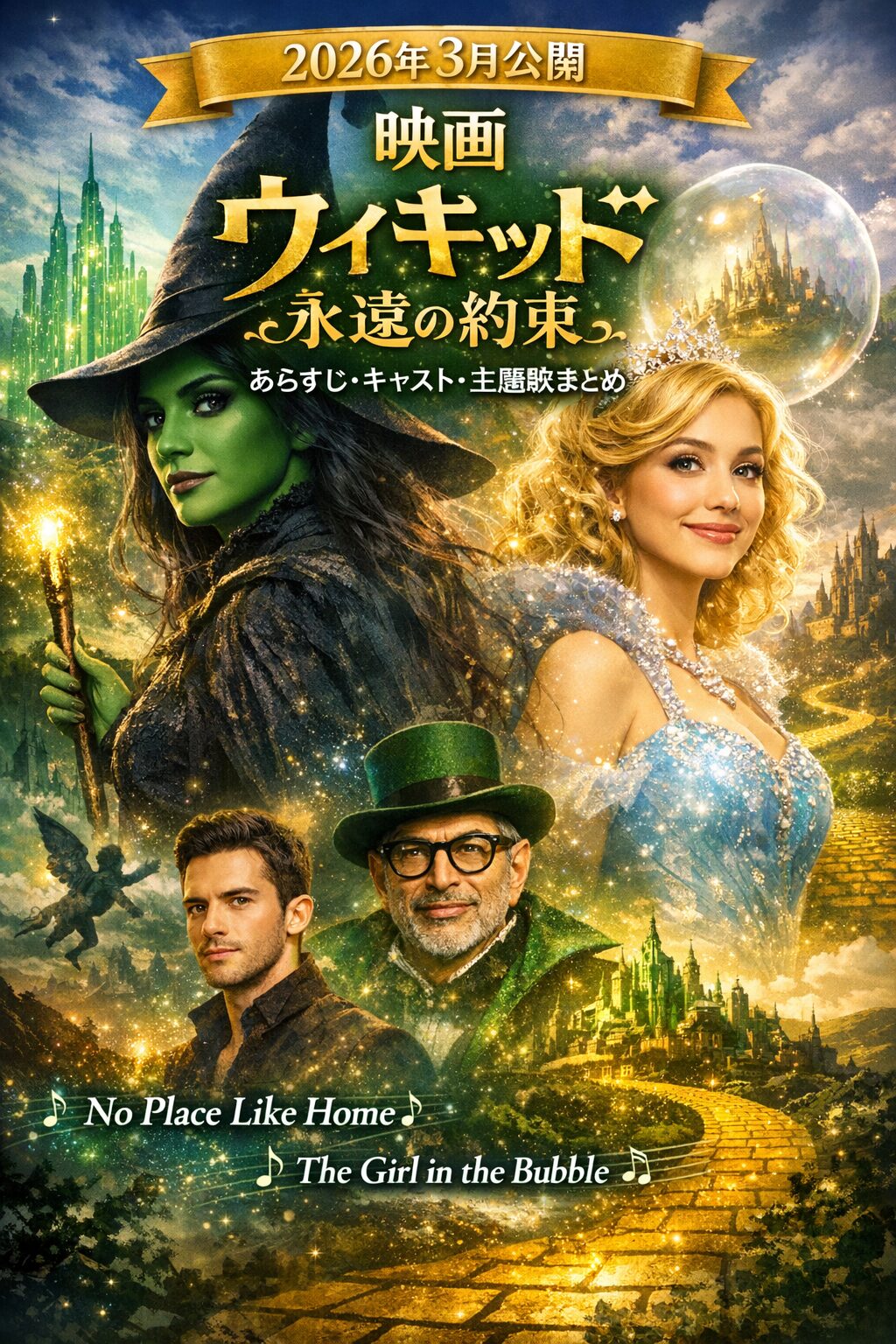 【2026年3月公開】映画『ウィキッド 永遠の約束』あらすじ・キャスト・主題歌まとめ